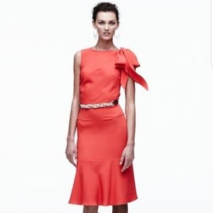 Sophia Theallet Bodycon Bow Cocktail / Special Occasion Red Dress.  Size 0